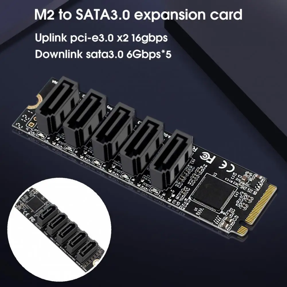 

Driver Free Heat Dissipation M2 PCIE to SATA 6G Solid State Drive SATA Extender