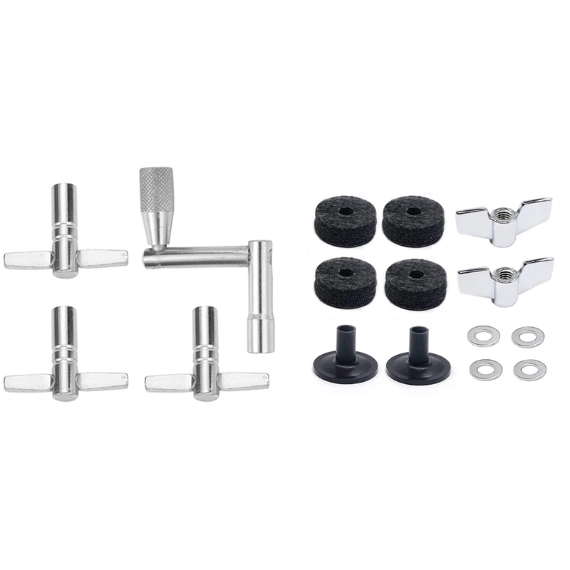 

Барабанный ключ 3 шт. в упаковке с ключом непрерывной скорости движения с комплектом аксессуаров для барабана: валян для тарелок, рукава для ...