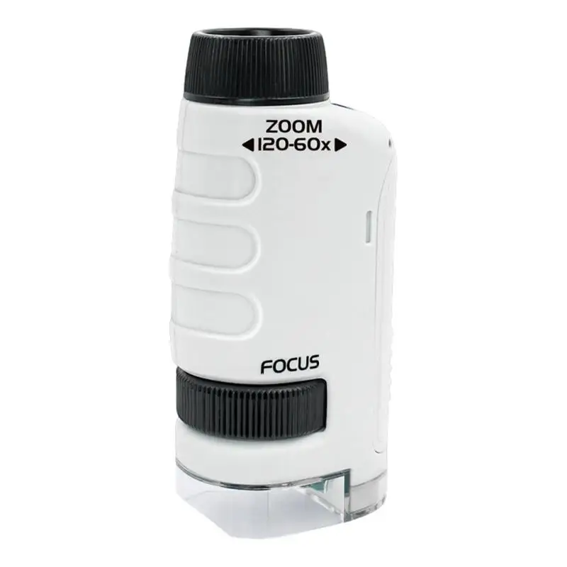 

Pocket Microscope For Kids LED Lighted Pocket Microscope LED Lighted Pocket Microscope For Children 60x-120x Education Portable