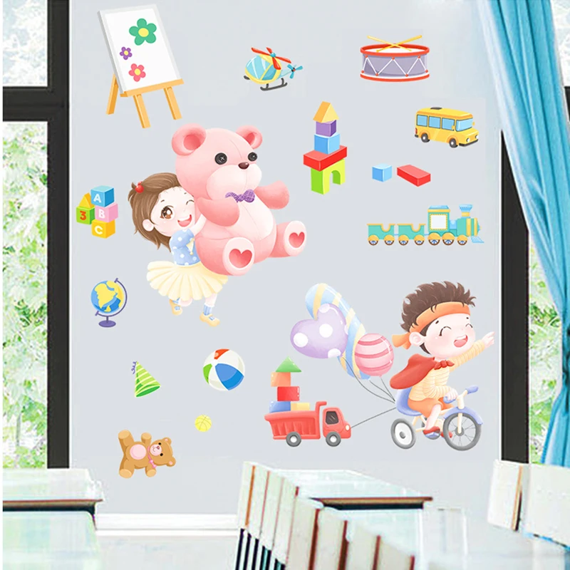 Мультфильм девушка Настенная Наклейка украшение Гостиная спальня детская