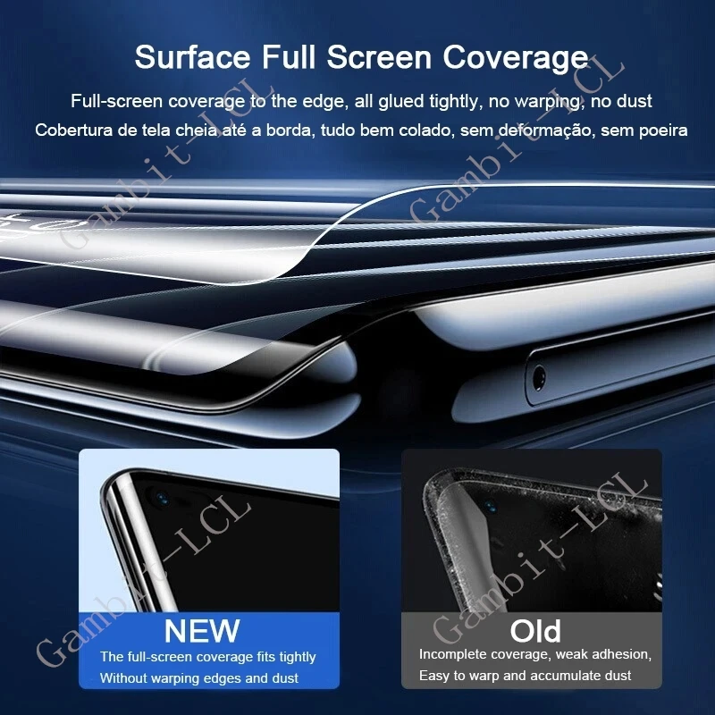 Фото Гидрогелевая пленка для Tecno Pova Curve 2 5G TecnoPovaCurve2 PovaCurve2 Curve2 6,78, гидравлическая мягкая защитная пленка на весь экран, 3 шт. №4