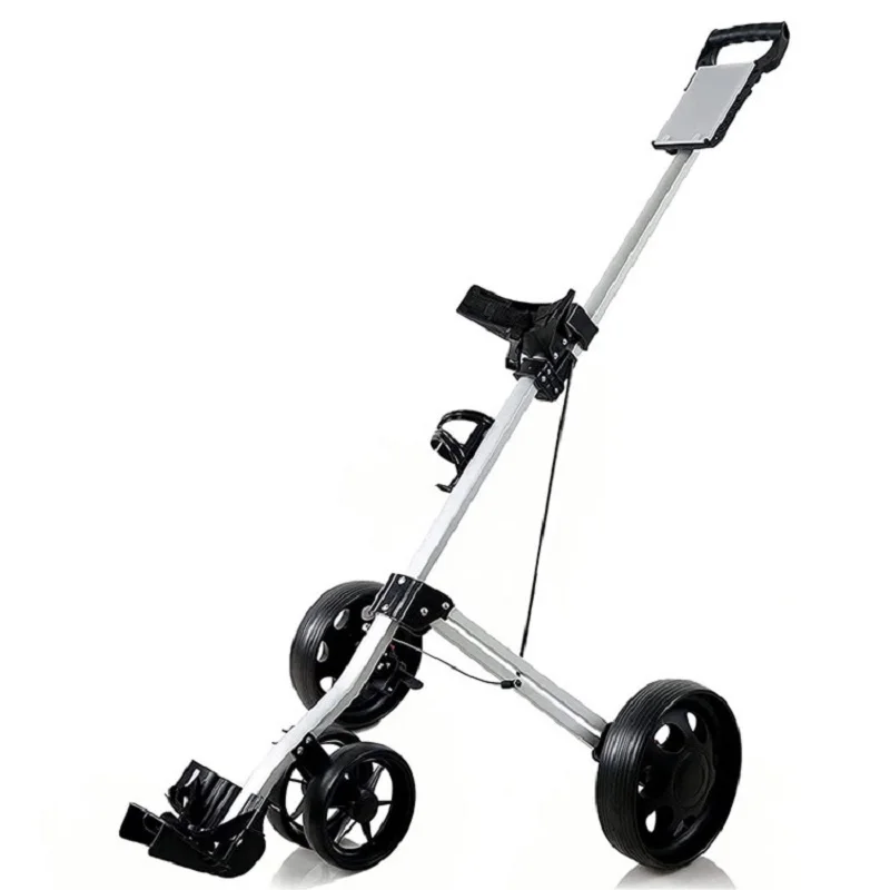 Trolley Outdoor Portable Golf Pull Push Cart Multifunctional Golfing Cart Bag Carrier With 4 Wheel Push Cart