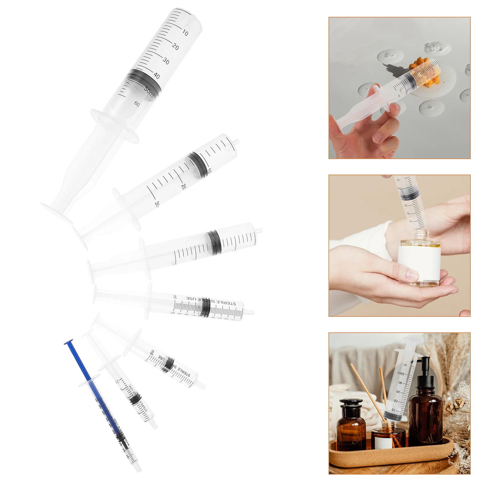 

Liquid Empty Bottle Syringe Perfume Dispenser Plastic Storage Shelves Useful Holder