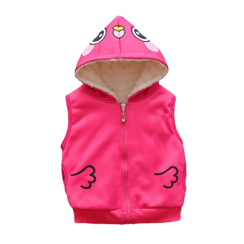 

New Winter Baby Clothes Children Girls Thicken Warm Hooded Vest Kids Clothing Toddler Casual Cotton Costume Infant Sportswear