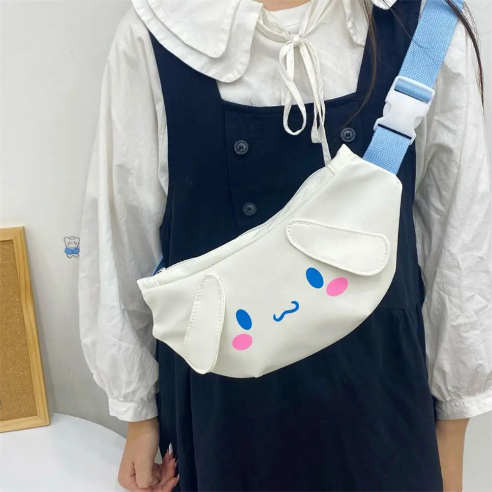 

Kawaii Sanrio Shoulder Bag Kuromi My Melody Casual Simple Sling Storage Crossbody Cinnamoroll Chest Bag Girl Christmas Gifts