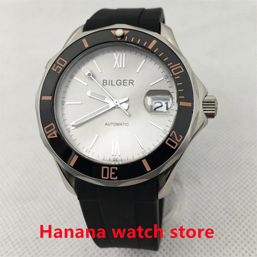 Bliger Новый 41 мм асептический серый циферблат NH35A автоматический мужской