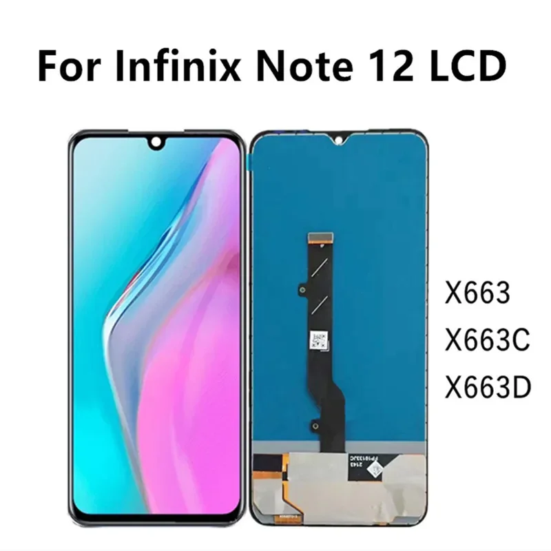 Для Infinix Note 12 X663 ЖК-дисплей с цифровым преобразователем сенсорного экрана для X663C