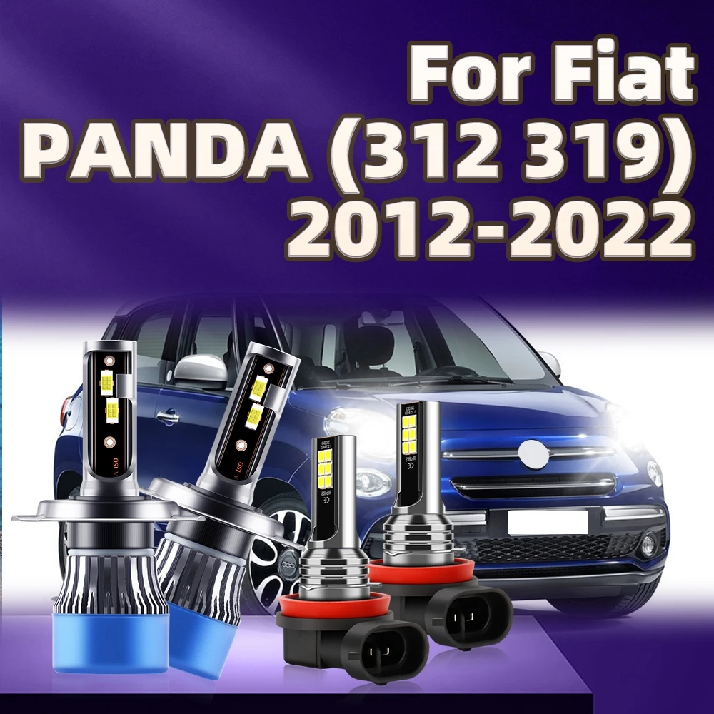 Лампа головного света H4 H11Car 6000K 150W 312 lm, противотуманная фара, комплект головного света для Fiat PANDA (319 2012) 2013 2014 2016 2015 2017 2018-2022