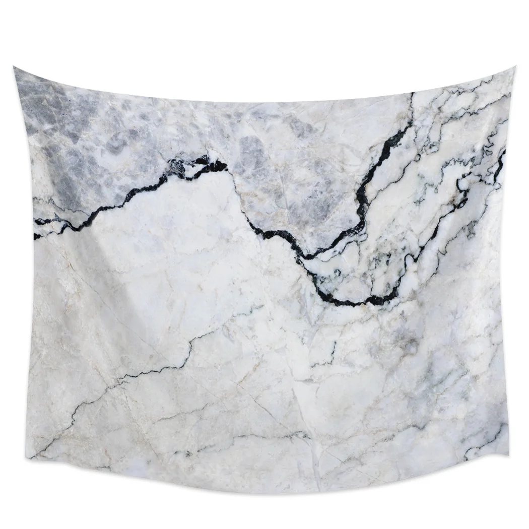 

Marble Grey Design Crackle Blackout Curtains Table Runner Bathroom Set Blanket Tapestry