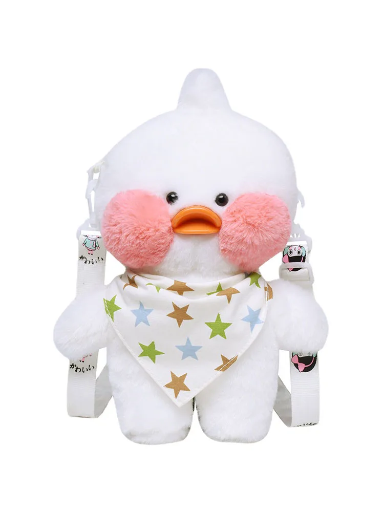 

Pink Duck Yellow Larafan Duck Café Girl Plush Toy Kawaii Doll Plush Fashion Personality Shoulder Bag Kids Crossbody Bag Toy Gift