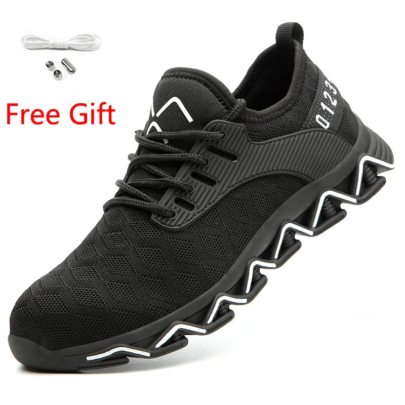 

Cross-labor Shoes for Men Autumn Steel Toe-cap Labor Shoes Lightweight Anti-smashing and Anti-puncture Safety Work Shoes