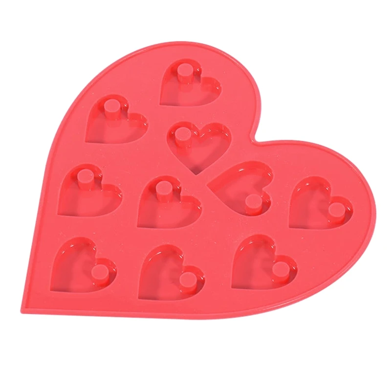 

652F Силиконовая форма для брелка в форме сердца с отверстием для шоколадных конфет «Любовь ко Дню Святого Валентина»