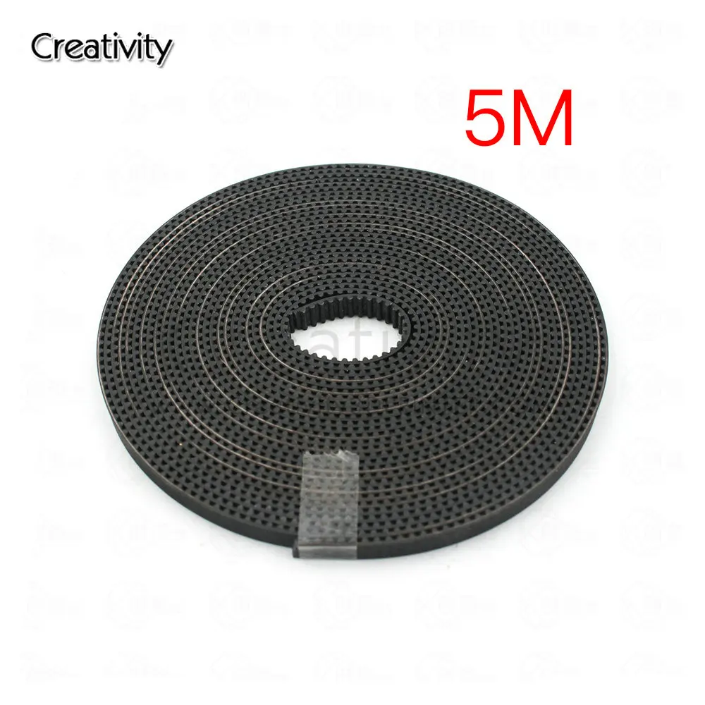 

5M 6mm PU with Steel Core Rubber fiberglass timing belt GT2 Belt Black Color 2GT open timing Belt 6mm Width 5M for 3d printer