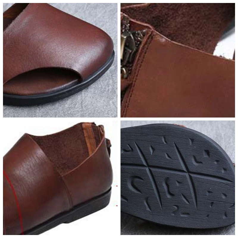 Женские сандалии с мягкой подошвой из натуральной кожи 1 5 см