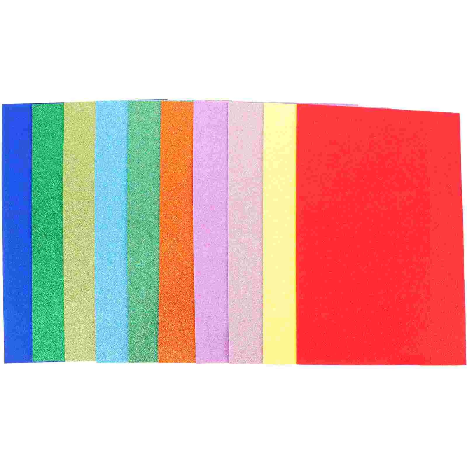 

10 Sheets Glitter Cardstock Paper DIY Crafts A4 Glitter Paper Sparkly Glitter Paper for Card Making
