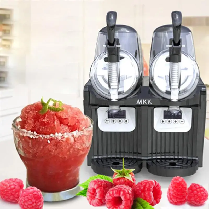 

2 Tank Automatic Snow mud machine snow melting machine Ice Slush Sand Ice Tea Juice Making Machine