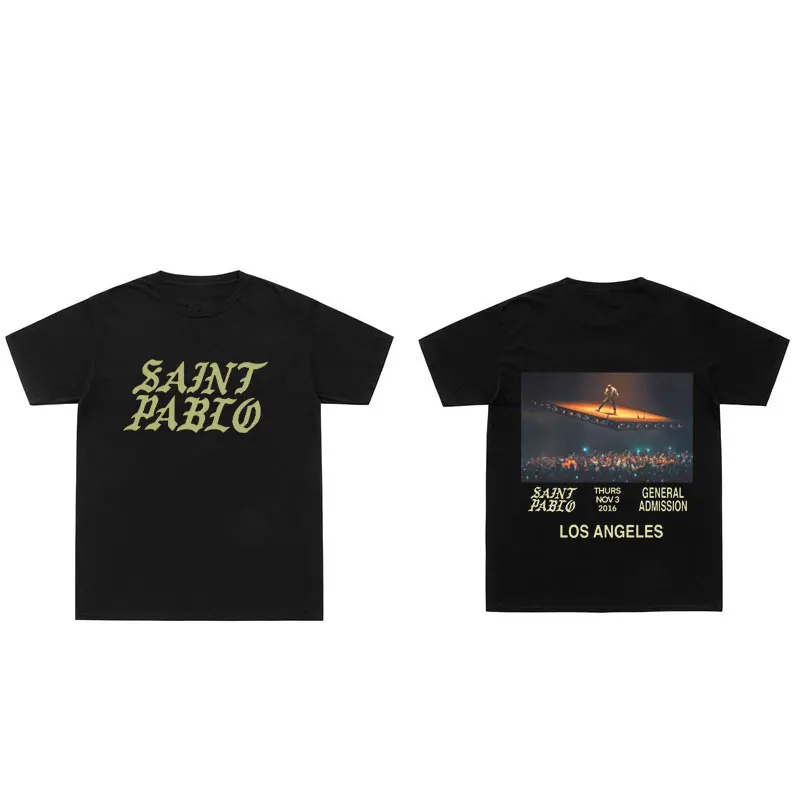 

Kanye West Saint Pablo Tour Tshirt Lfeel Like Pablo Travis Scott Cactus Jack T-shirt Men Women Fashion Hip Hop Tee Short Sleeve