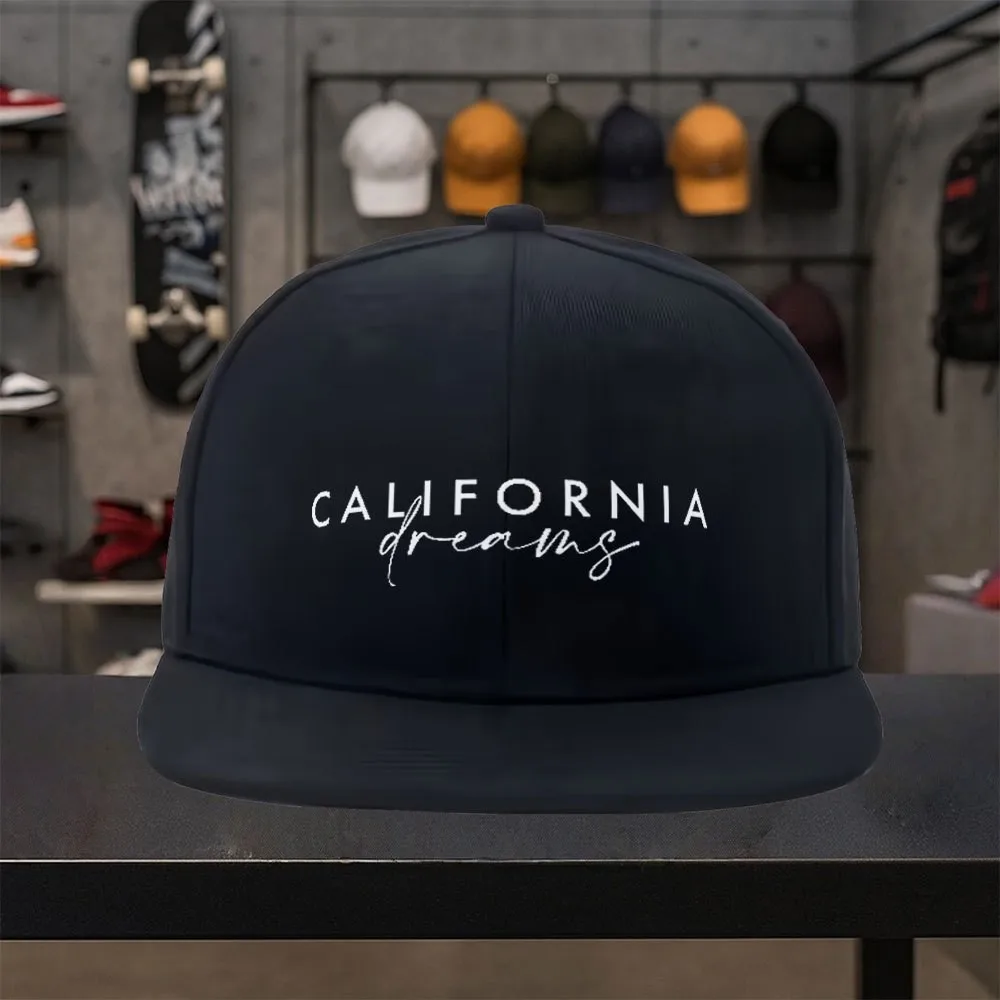 Фото Бейсбольная кепка California Dreams с плоским козырьком, регулируемая, стильная, унисекс, летняя, повседневная. №1