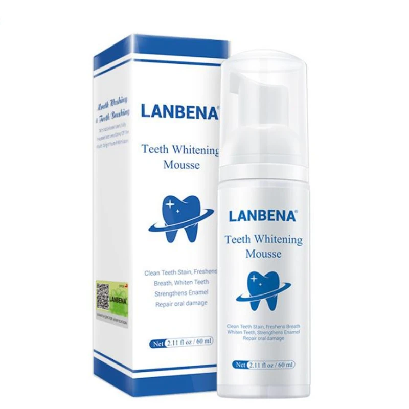 

60 ML White Foam Toothpaste Deep Cleaning Gums Teeth Whitening Toothpaste Liquid Replacement Natural Mouth Wash Water