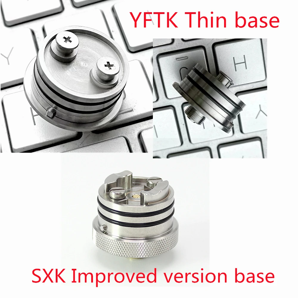 

SXK Base Flash-e-Vapor V4.5S + Rta Base 23 мм емкость, атомайзер Rta перестраиваемый 316ss материал крышка YFTK 3,5 мл