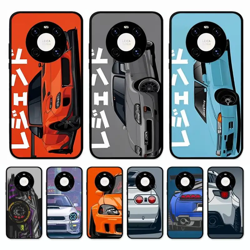 

JDM Tokyo Drift Sports Car Male Men Phone Case for Huawei Mate 20 10 9 40 30 lite pro X Nova 2 3i 7se