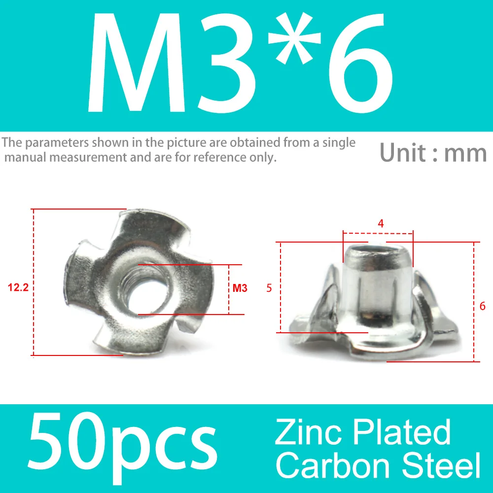 

Zimir Т-образные гайки M3 M4 M5 M6 M8 M10 из стали