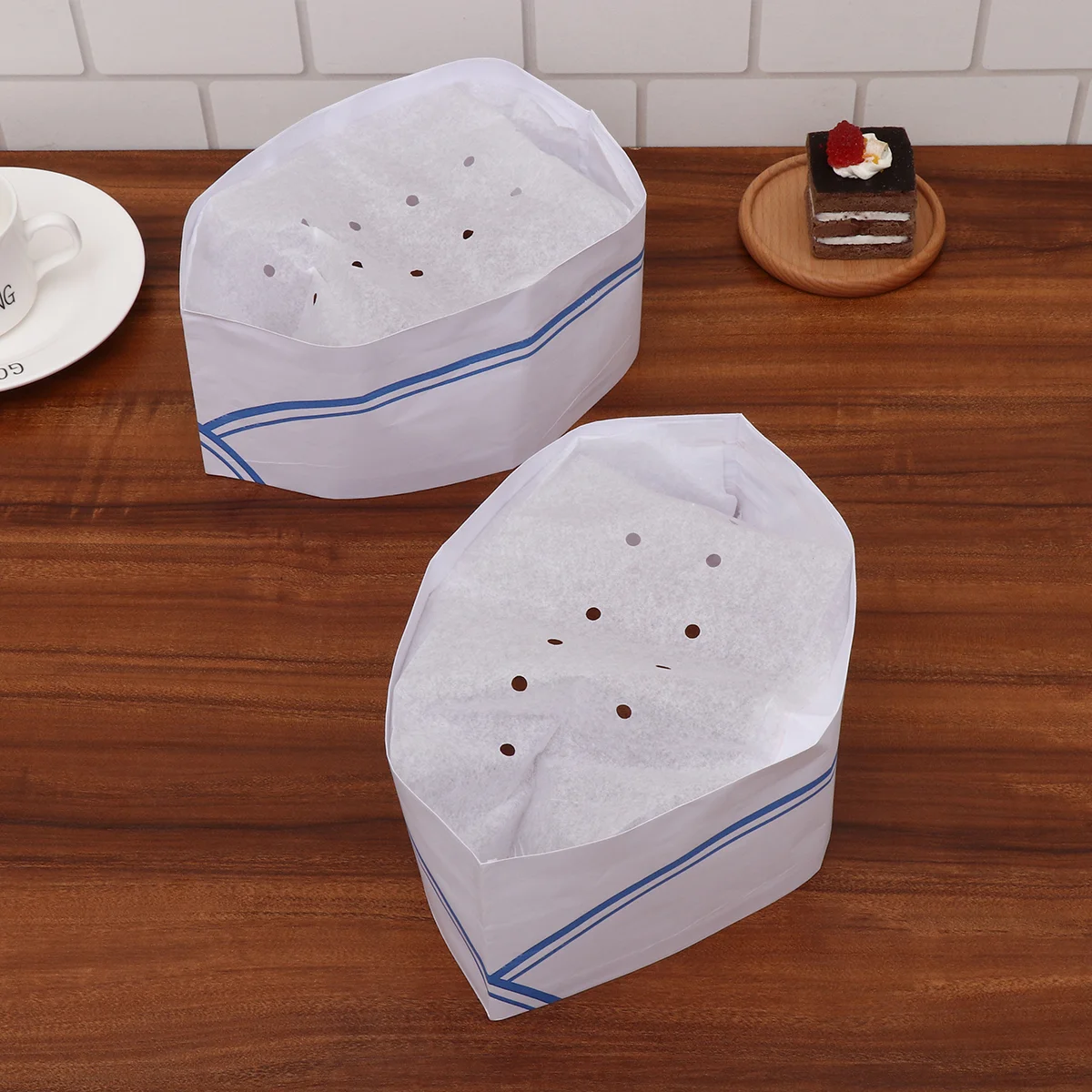 50 шт. одноразовые шапки шеф-повара легкие головные уборы простые кухонные