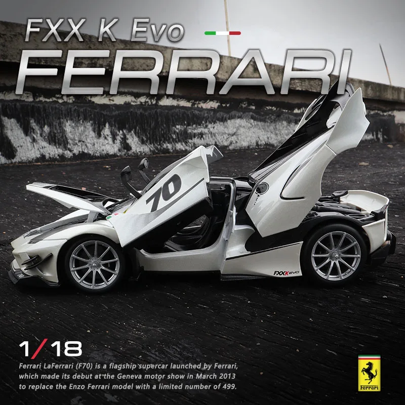

1:18 FERRARI FXX K EVO Supercar High Simulation Diecast Car Metal Alloy Model Car toys collection gifts