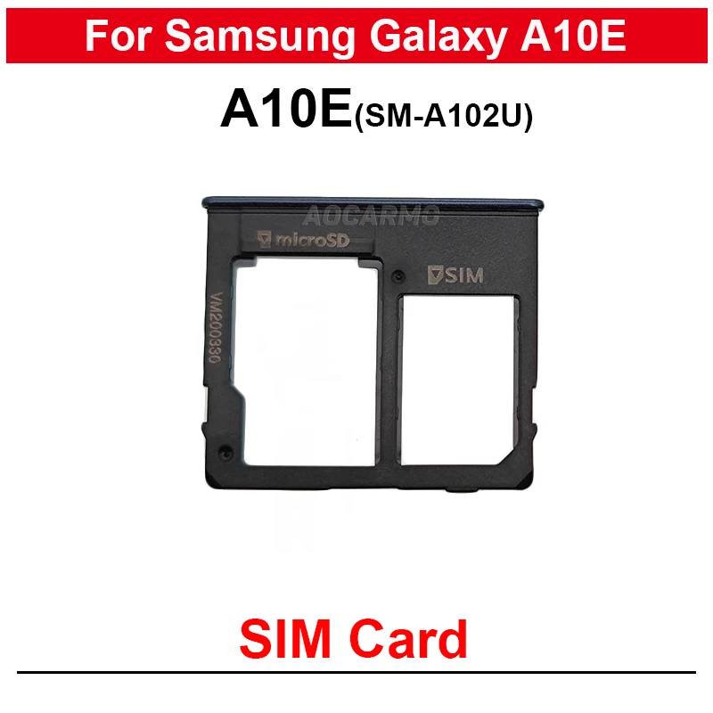 Черный слот для SIM-карты памяти SD слот Держатель запасные части для Samsung GALAXY A10E SM-A102 A102U