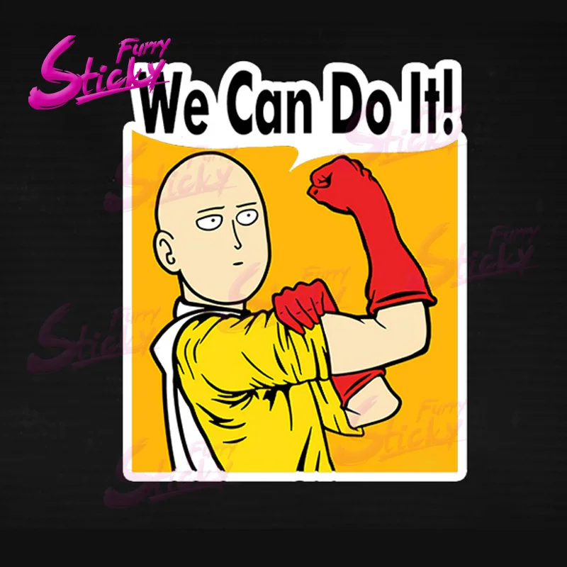 

Furry Sticky Funny Saitama Anime Car Sticker Decal ONE PUNCH MAN Car Accessories Bumper Helmet Trunk Mazda Stickers