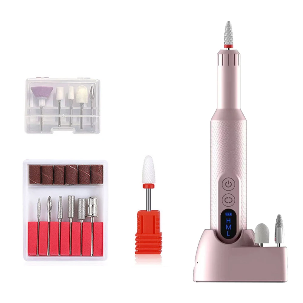 

Handheld Professional Pedicure File USB Rechargeable Electric Nail Drill Mini Polishing Wireless Portable Home Salon LCD Display