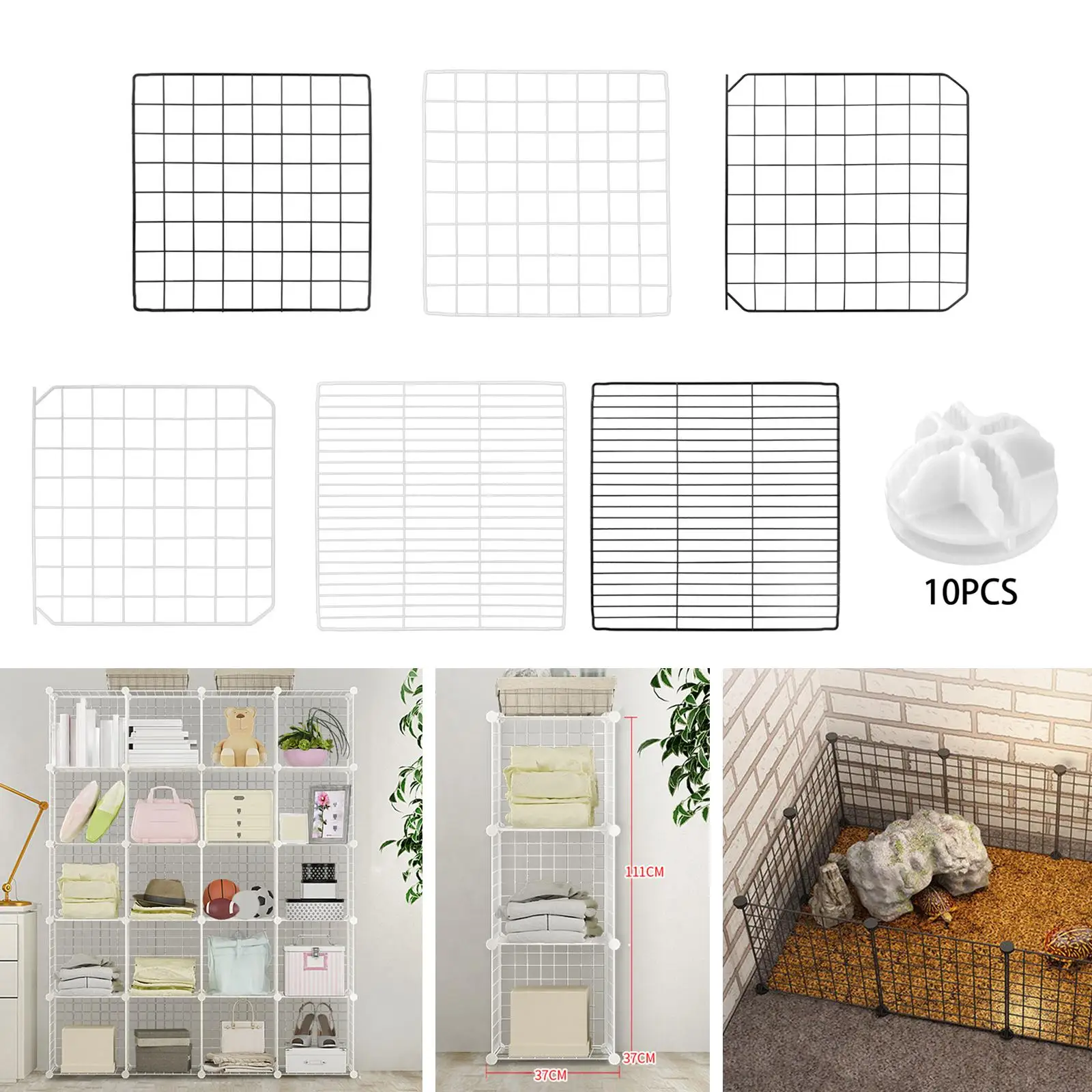 Portable Pet Playpen Panel DIY Cage Fence Iron for Hamster Camping Rabbit Small
