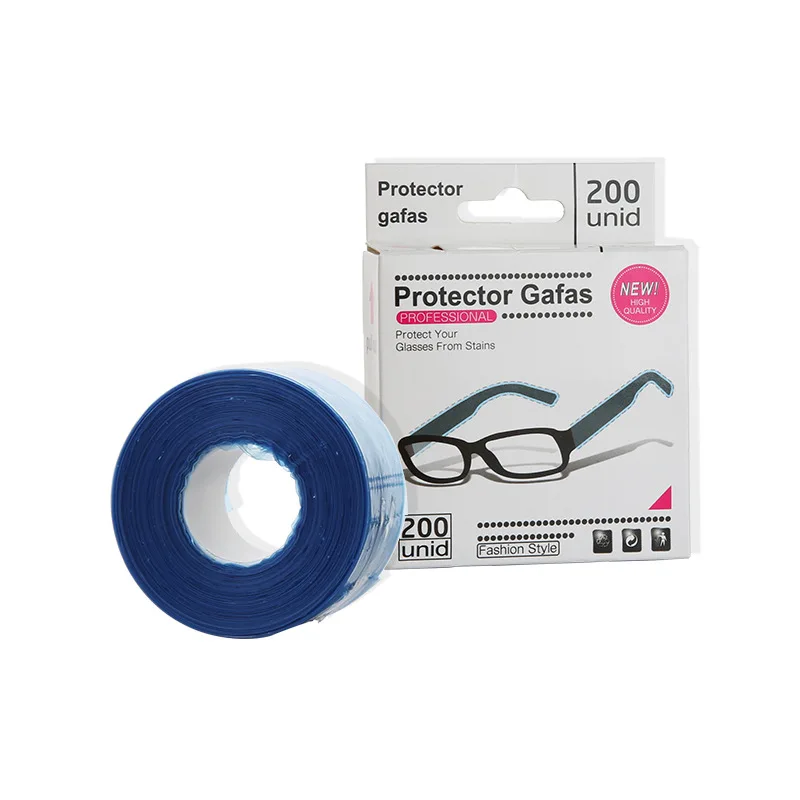 

200pcs/box Disposable Plastic Covers for Glasses Legs Frame Slender Bag Dyeing Coloring Protector Hair Salon DIY Styling Tool