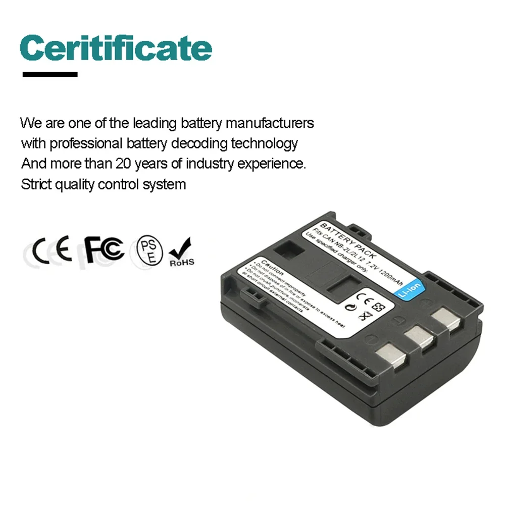 Аккумулятор для Canon NB-2L NB-2LH NB-2L12 NB-2L14 NB-2L24 PowerShot G7 G9 S30 S40 S45 S50 S60 S70 S80 DC410 DC420 VIXIA HF R10 R100