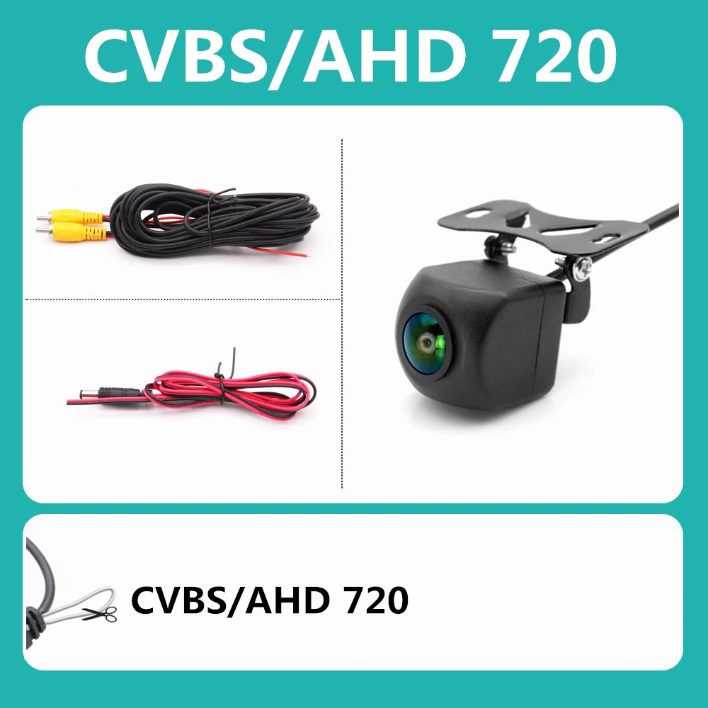 

Автомобильная камера заднего вида AHD 1920x1080P 180 ° Передние камеры заднего вида с золотым объективом «рыбий глаз» Full HD ночного видения