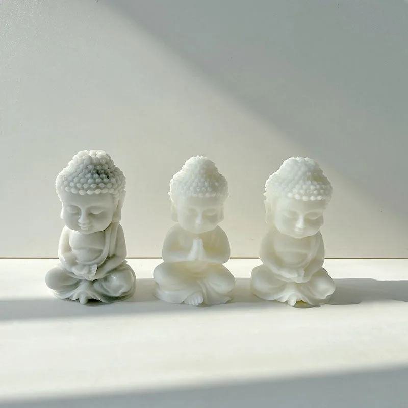 Силиконовая форма в виде свечи Будды ручная работа статуя искусственная