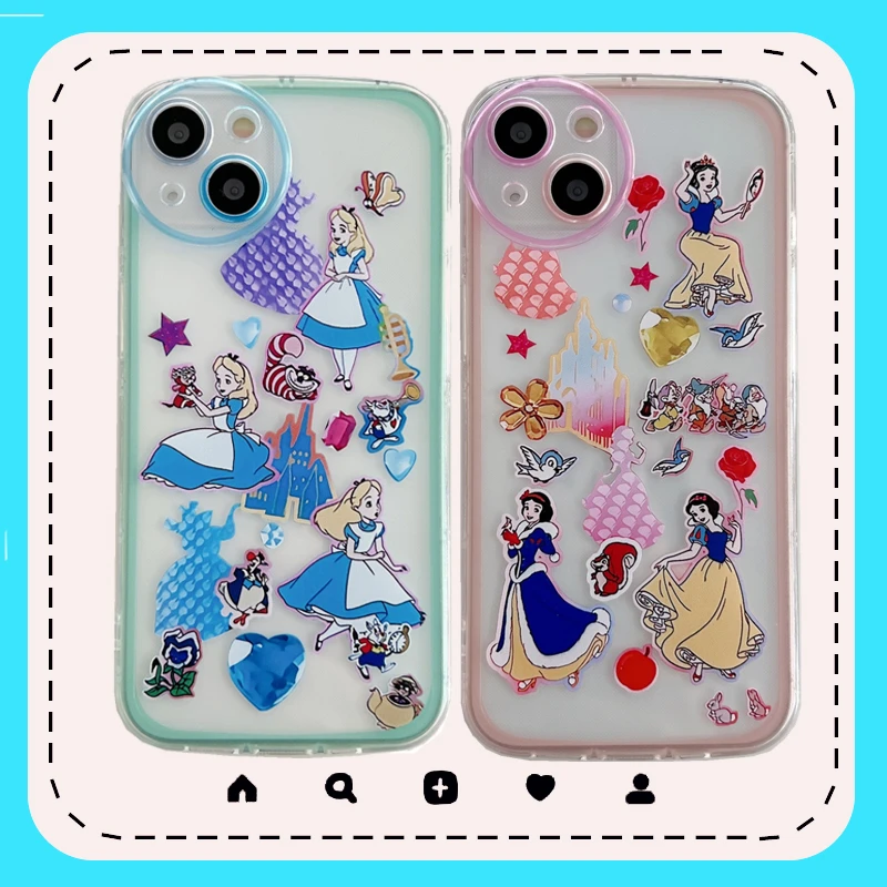 

Disney Alice in Wonderland Snow White Phone Cases For iPhone 14 13 12 11 Pro Max XR XS MAX X Back Cover