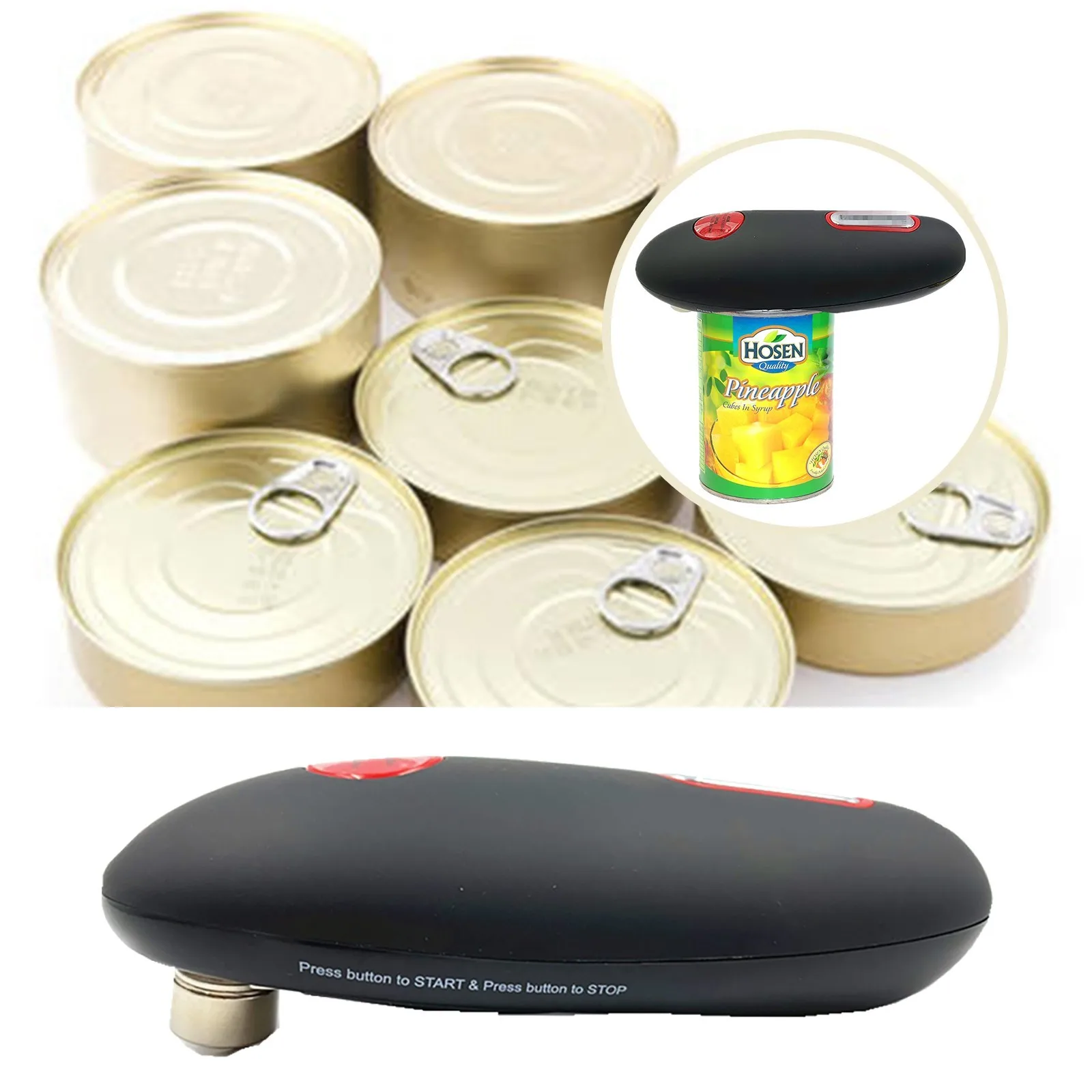 

Electric Can Opener Can Open All Standard Size Practical Restaurant Party Home Can Opener Non Sharp Cans Automatic Restaurant