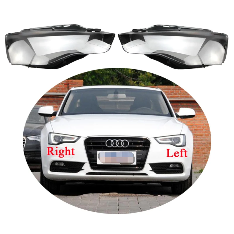 

Two-color lamp shell For Audi A5 2012-2016 Car Protective Front Glass Headlight Cover Head Light Lens Caps Lamp Lampshade Shell
