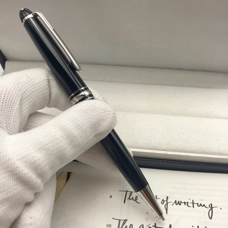 

Luxury 163/145/149 Classic Black Resin Rollerball Pen Ballpoint Pen Pens Stationery School Office Supply with Serial Number