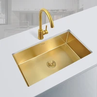 60x40cm cnorigin durable brush gold stainless steel kitchen sink single bowl kitchen sink undermount kitchen sink