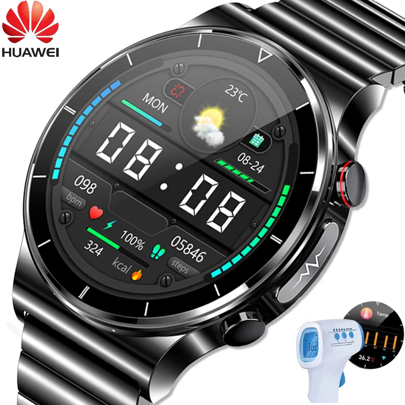 

Huawei Health Smart Watch Men ECG+PPG Body Temperature Blood Pressure Heart Rate Waterproof Wireless Charger Smartwatch Women