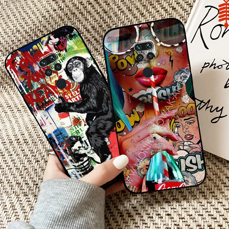 

Street Graffiti Oil Painting Phone Case For Xiaomi Redmi Note 9 9T 9S 9 Pro 5G Silicone Cover Black TPU Funda Soft Coque Back