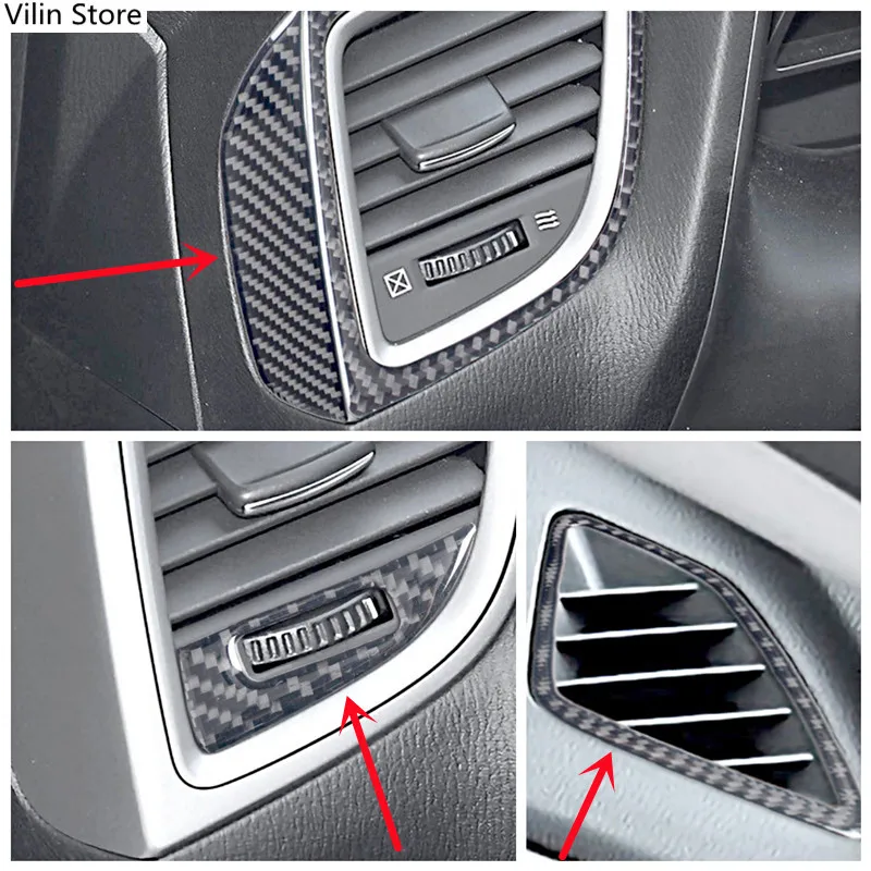 

Car Air Outlet Air Conditioner Vent Decorative Cover Trim Strip Carbon Fiber Stickers For Mazda 3 Axela Car Interior Accessories