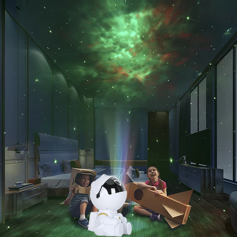 Galaxy Star Projector LED Night Light Starry Sky Astronaut Porjectors Lamp Bedroom Decor Nightlight Luminaire Kids Birthday Gift