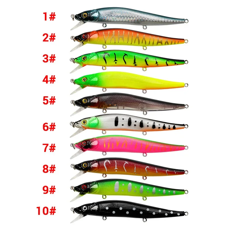 1 шт. рыболовная приманка 11 5 см/14 г воблеры Minnow Crankbait 3D глаза искусственная для