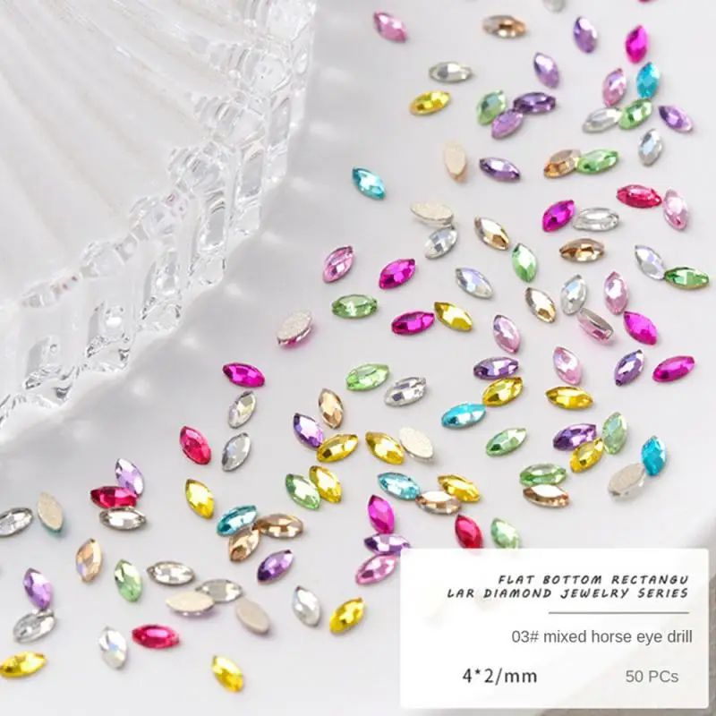 Мини-сердце с плоским основанием для ногтей Фотоэлементы Горячие стеклянные