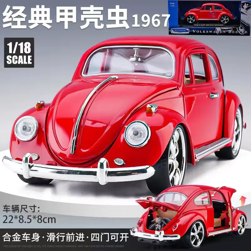 Новинка 2022 классическая модель автомобиля из сплава цвет черный 1:18 имитация