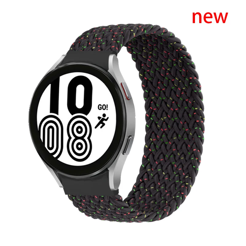 

No Gaps For Samsung Galaxy Watch 4 Strap 44mm 40mm 42mm wristband Braided Elastic Belt Bracelet Galaxy Watch 5/5 pro 45mm Band
