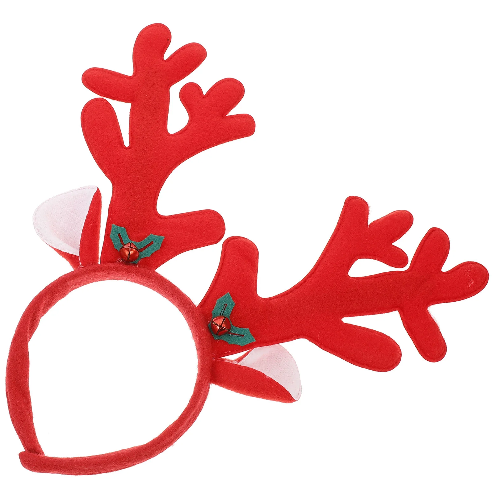 

Christmas Reindeer Antlers Headband Antler Sequined Headband with Bells Accessory for Christmas Hair Party ( Red )